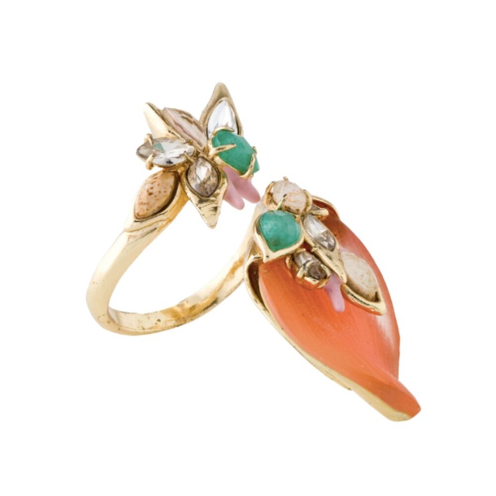Alexis Bittar | Lucite & Crystal Desert Jasmine Stem Ring